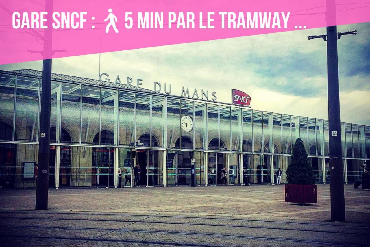 Tramway 11 Jaures Cosy Proche Gare Daire Le Mans Dış mekan fotoğraf